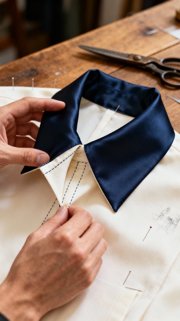 precision shawl collar construction