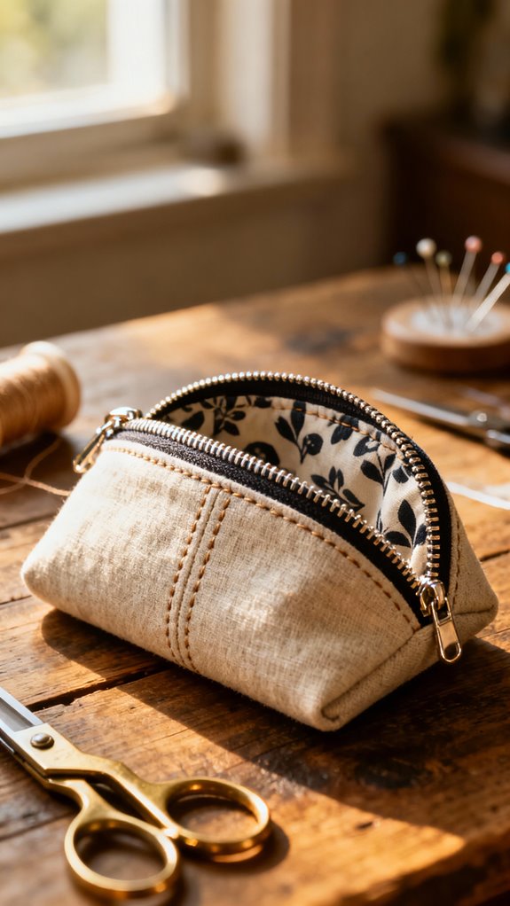 professional lined coin purse