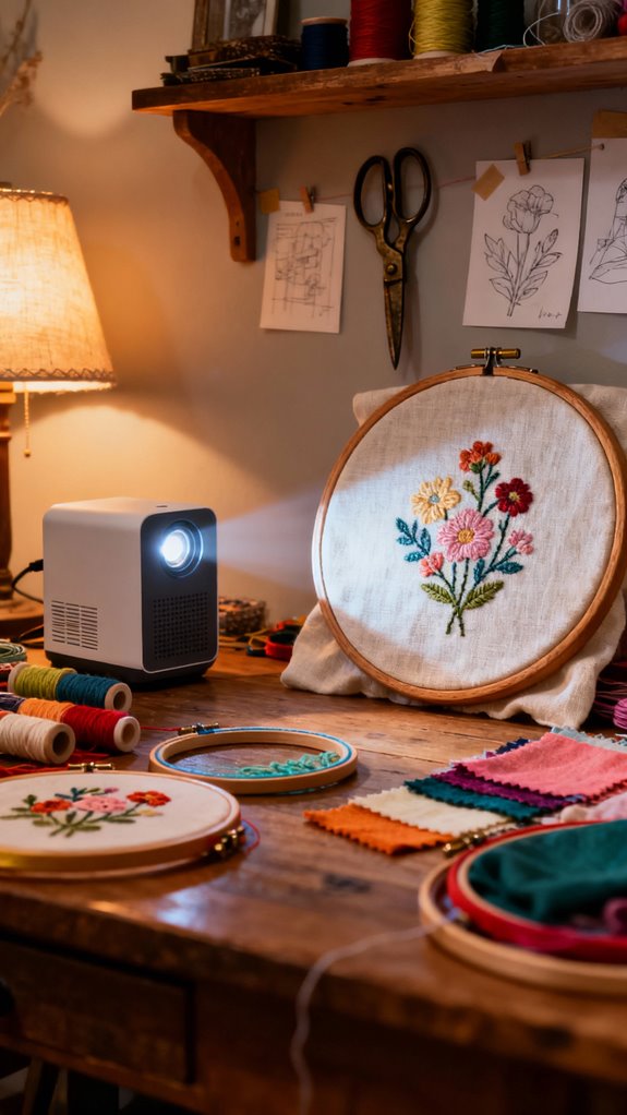 projector based embroidery placement