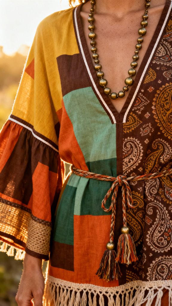 psychedelic geometric caftan design