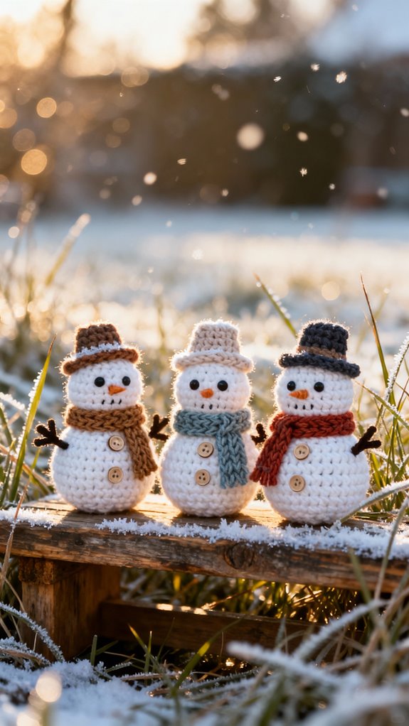 quick crochet snowman ornament