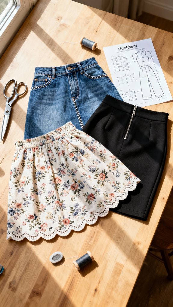 quick diy mini skirt