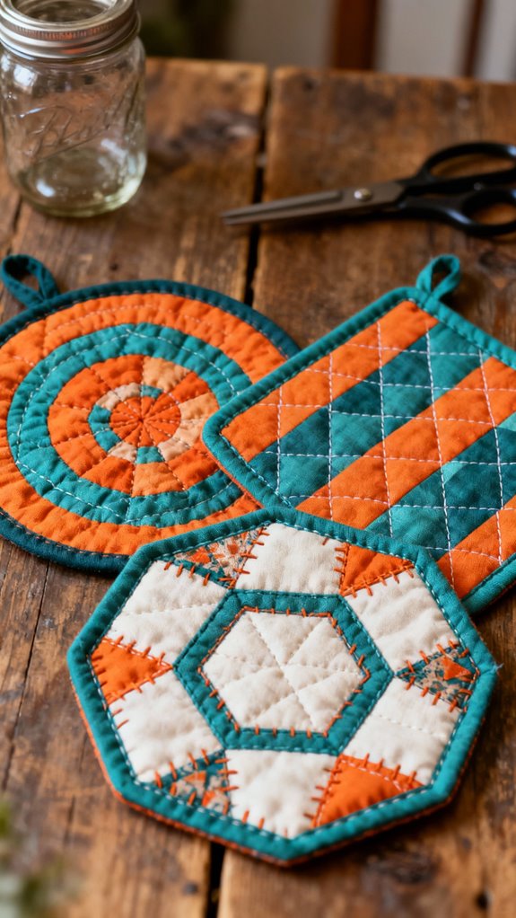 quick quilted hot pads