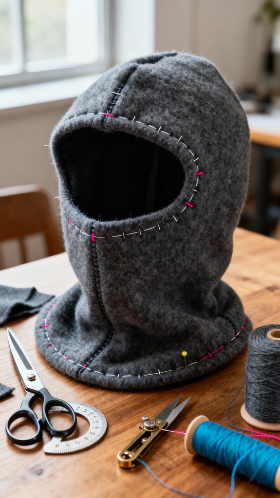 quick sew fleece balaclava project