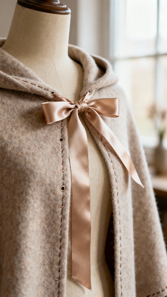 quick stylish ribbon capelet