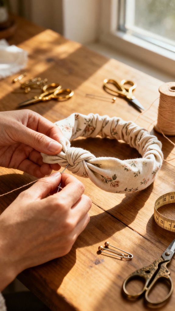 quick twisted headband tutorial