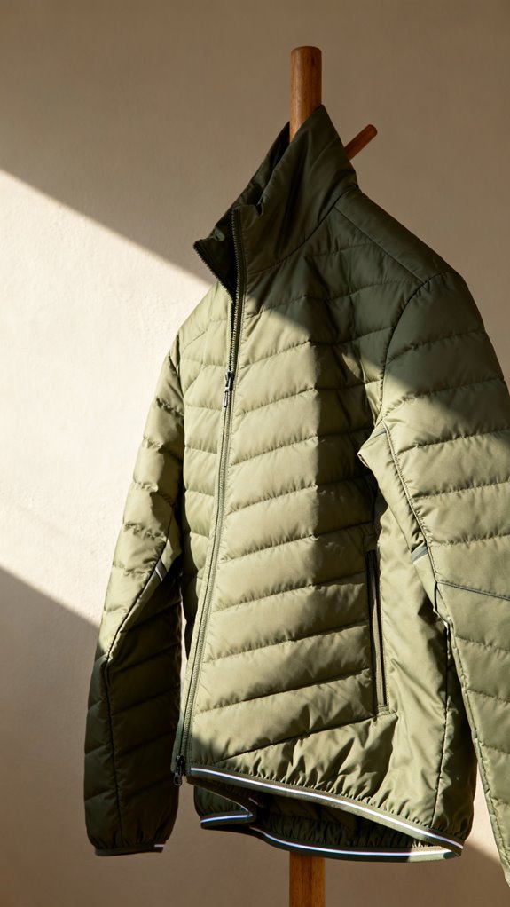 quilted minimal fill active jacket
