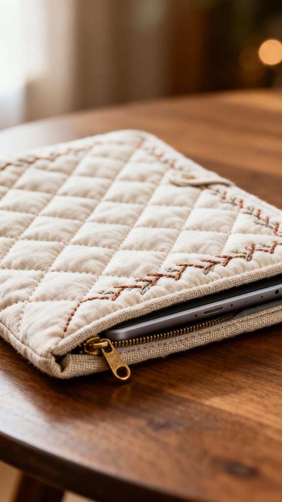 quilted protective kindle sleeve
