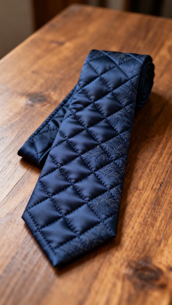 quilted tie with padding