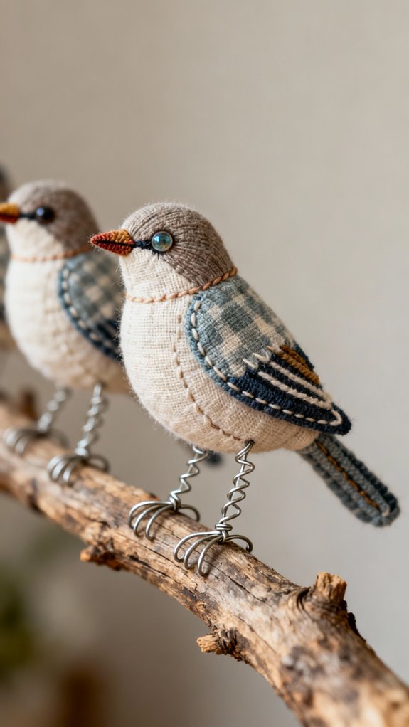 realistic wire legged birds