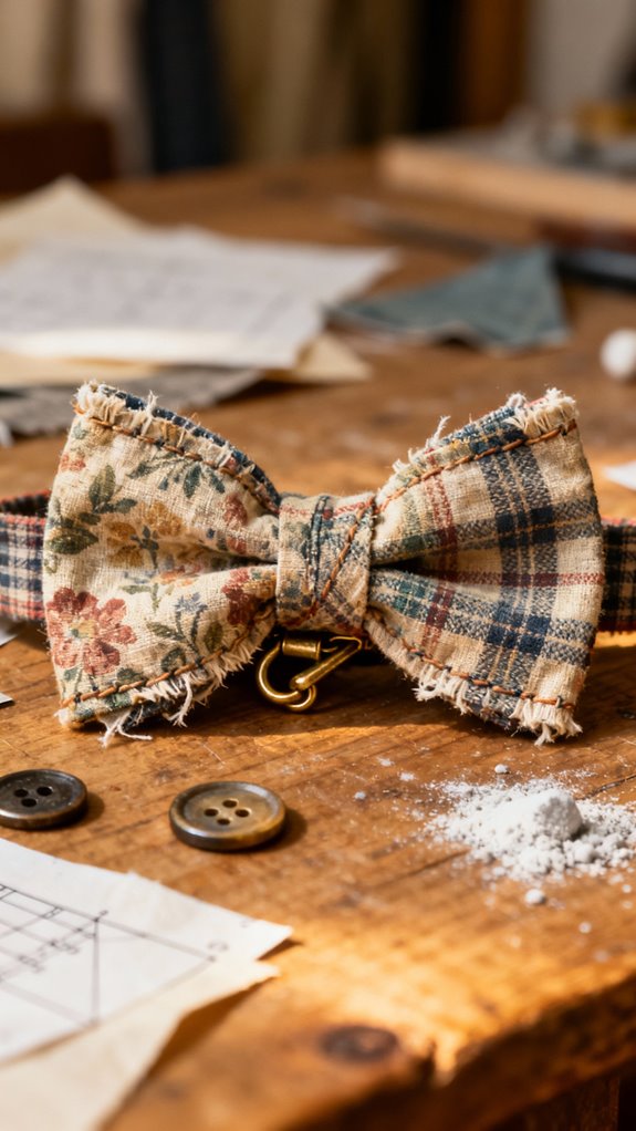 reclaimed vintage fabric bow ties
