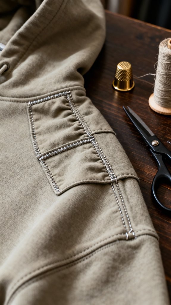 reinforced hoodie shoulder seams