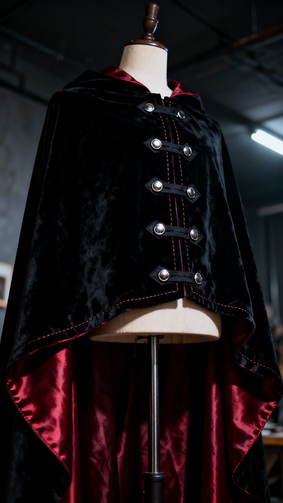 reinforced snap closure capes