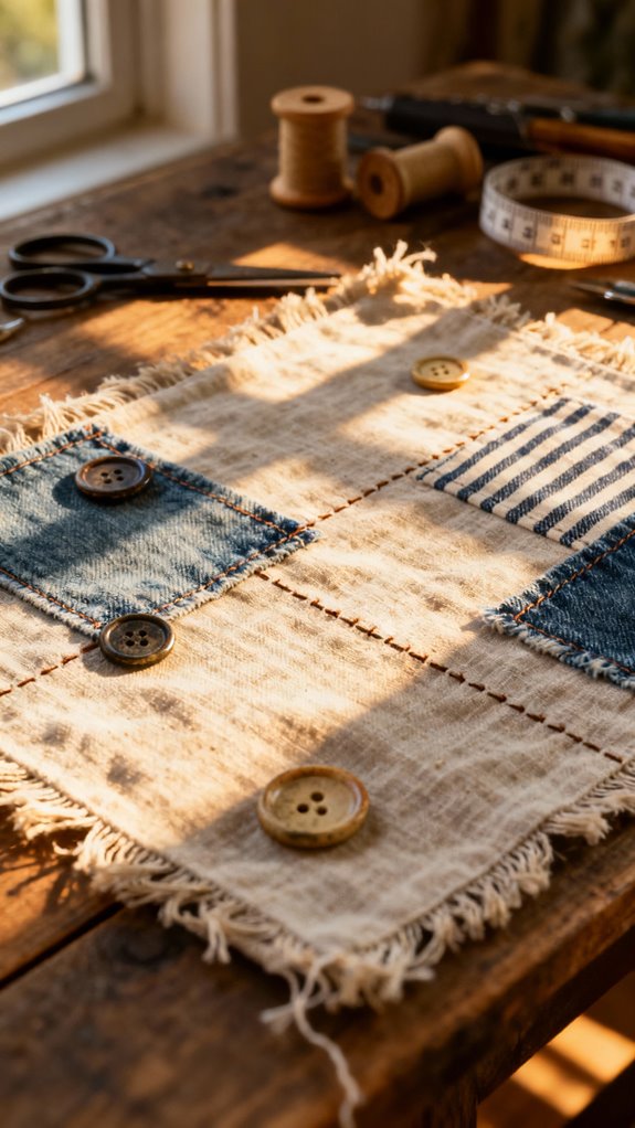 repurposed linen placemats project