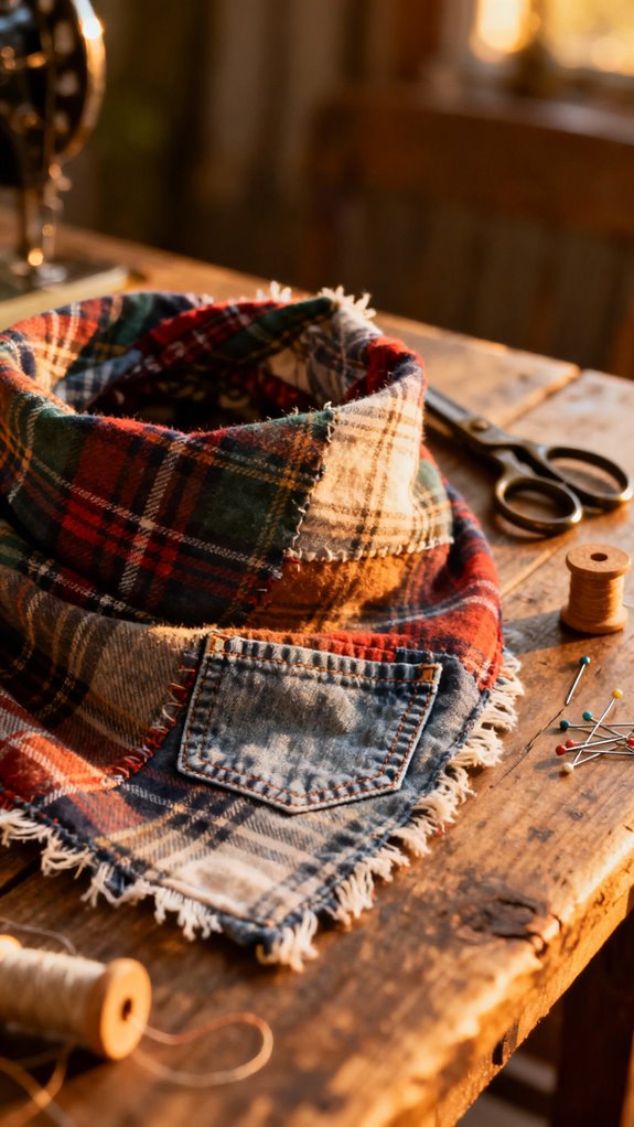 repurposed vintage flannel bandanas