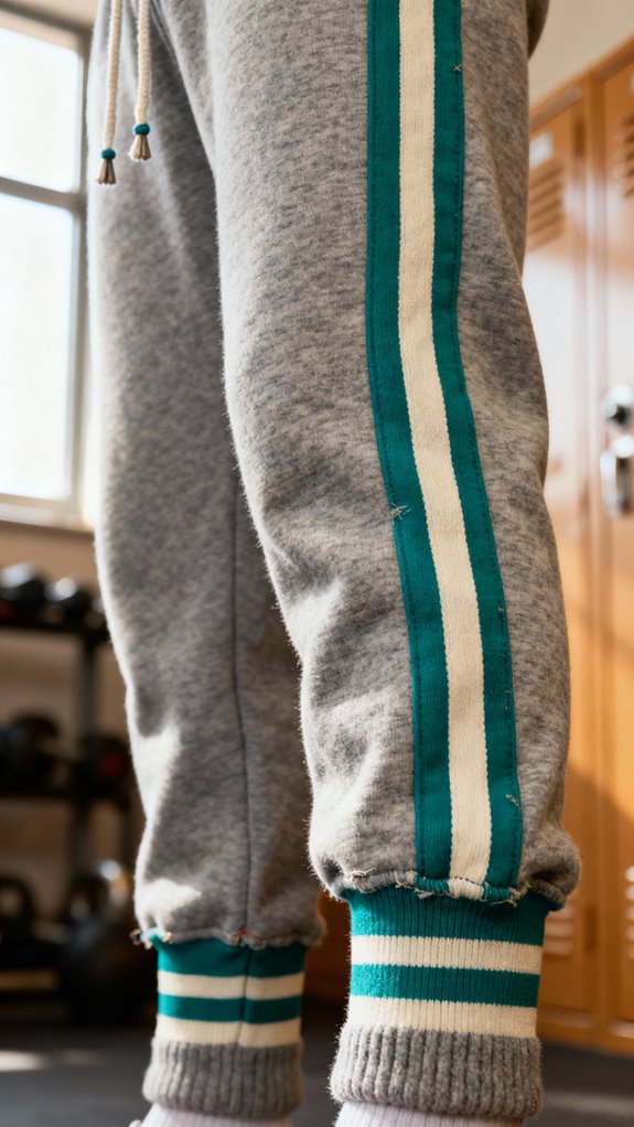 retro striped athletic sweatpants
