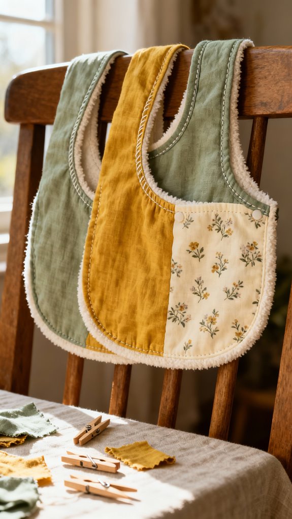reversible absorbent baby bibs