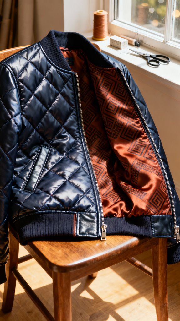 reversible bomber jacket construction