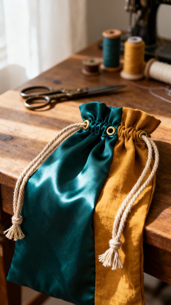 reversible drawstring pouch tutorial