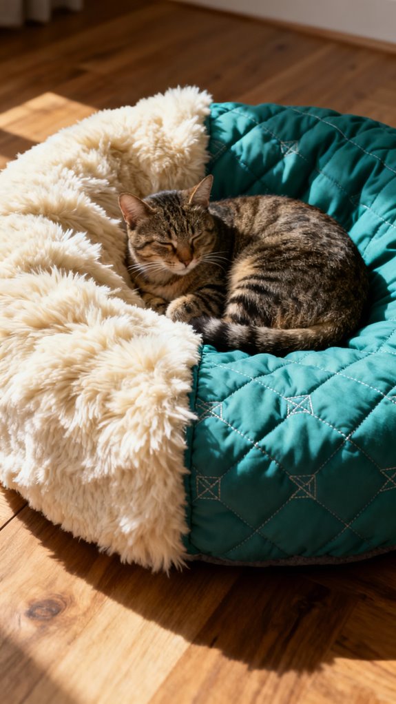 reversible seasonal cat bed