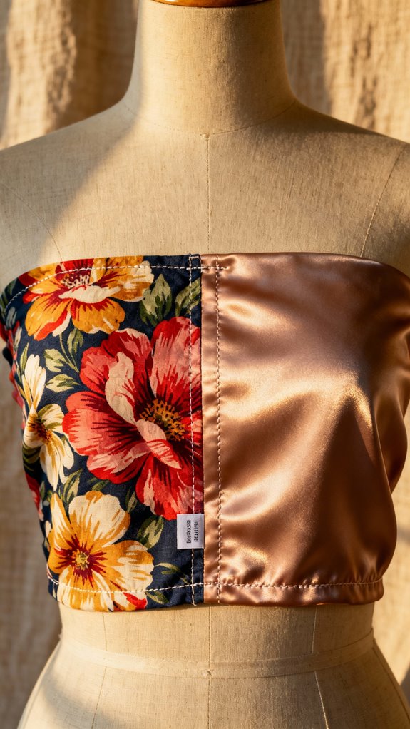reversible tube top sewing