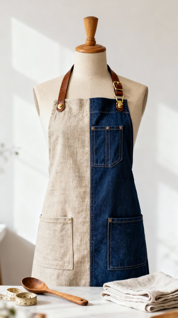 reversible two tone apron design