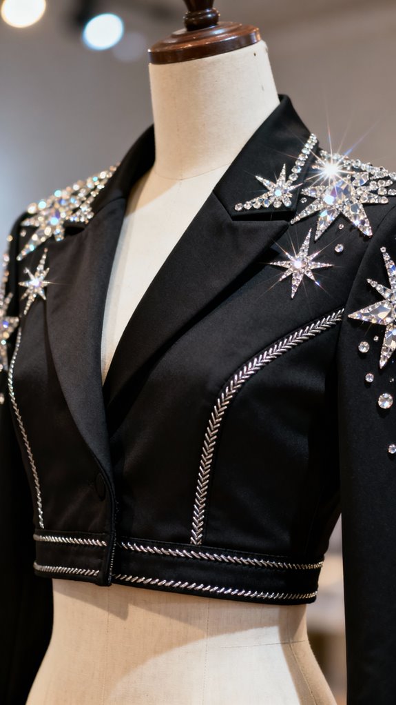 rhinestone performance jacket tips
