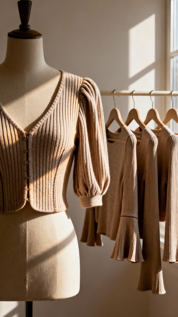 rib knit bolero variations