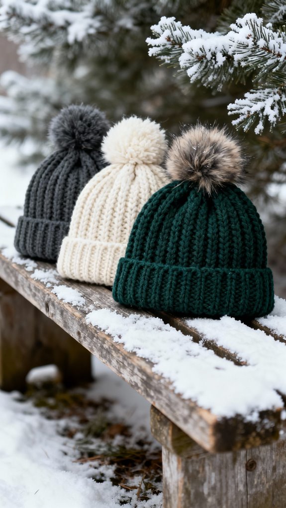 ribbed beanie for warmth