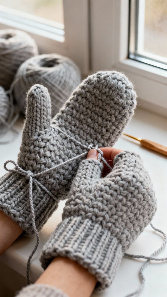 ribbed cuffs for mittens