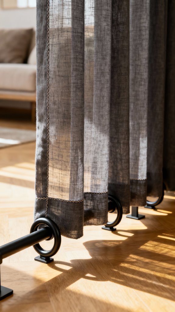 ring clip curtain installation