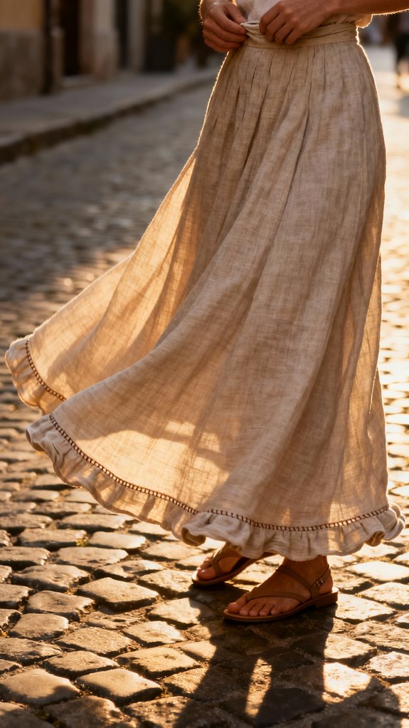 rolled hem skirt technique