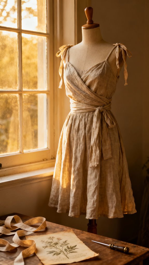 romantic linen camisole sundress