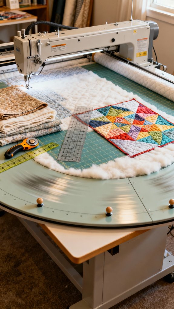 rotating mat for quilting