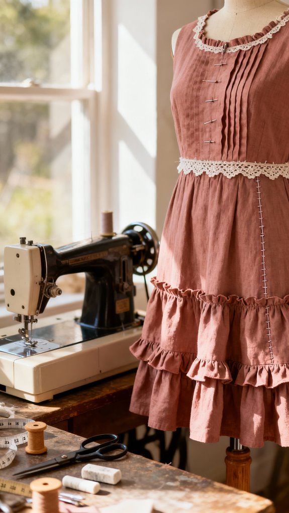 ruffle hem dress tutorial