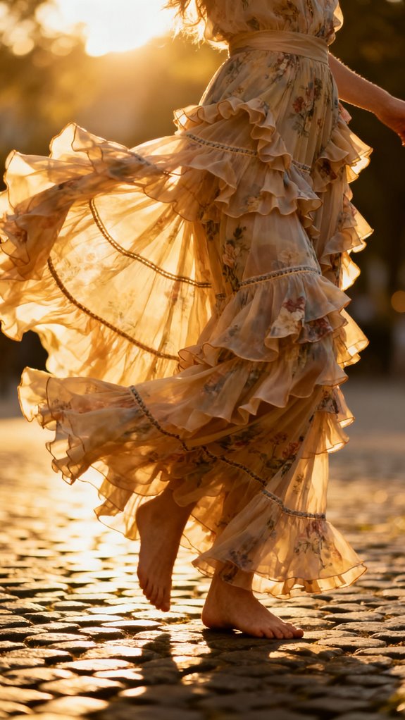 ruffle maxi skirt creation