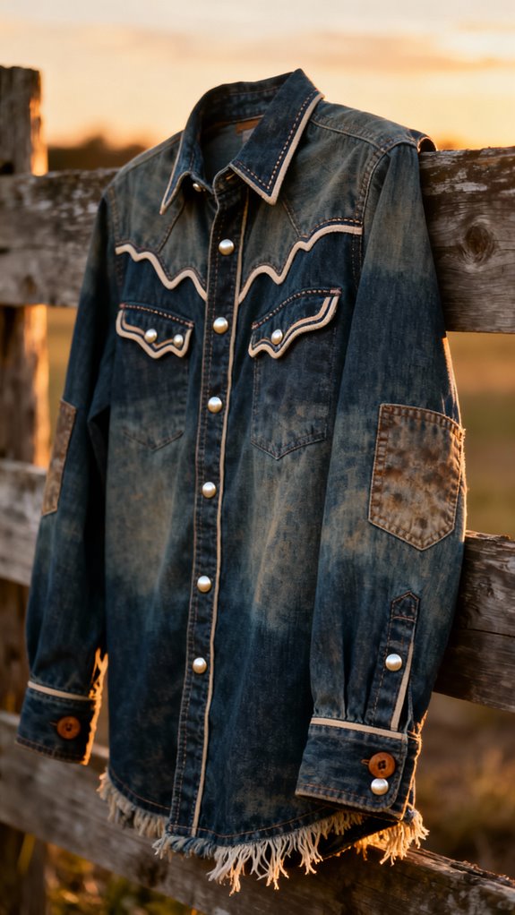 rugged western shirt design