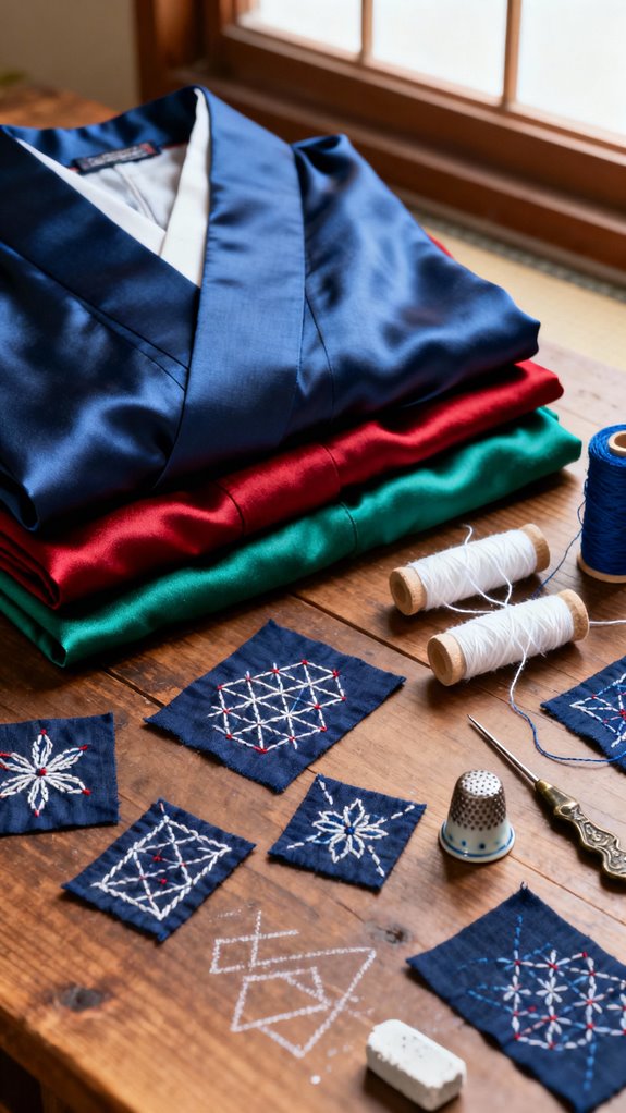 sashiko embroidery geometric patterns