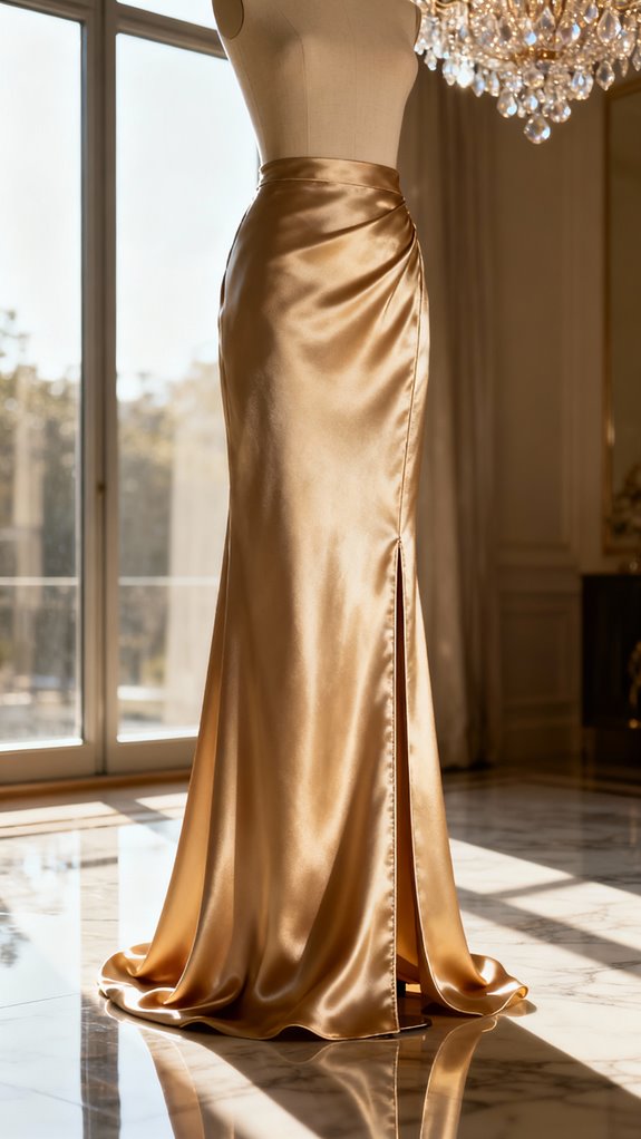 satin maxi skirt tutorial