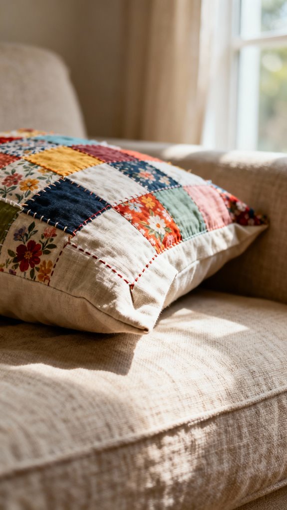 scrap fabric pillowcase project