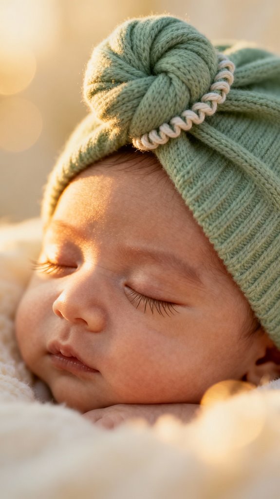 seamless soft adjustable newborn hats