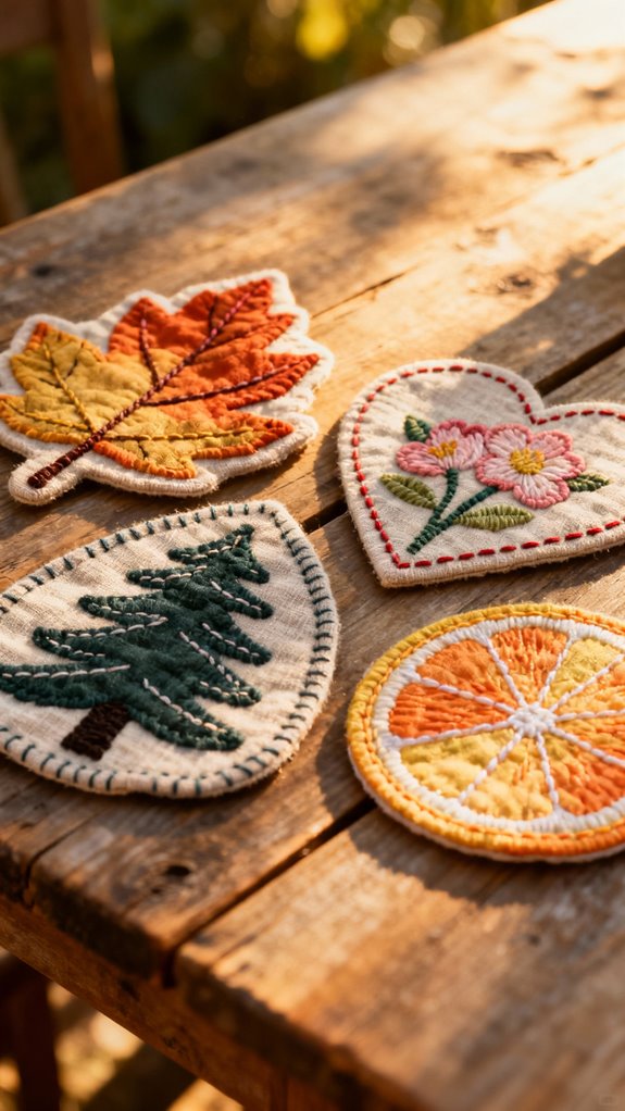 seasonal appliqu placemats creation