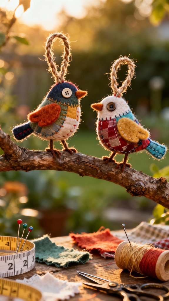 seasonal bird ornaments crafting