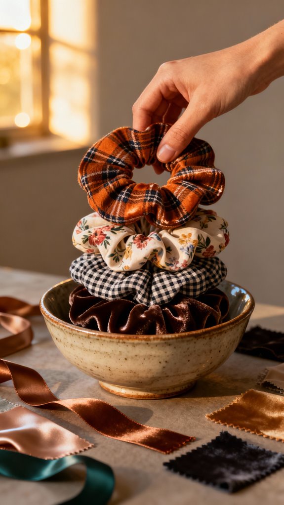 seasonal fabric scrunchie collection