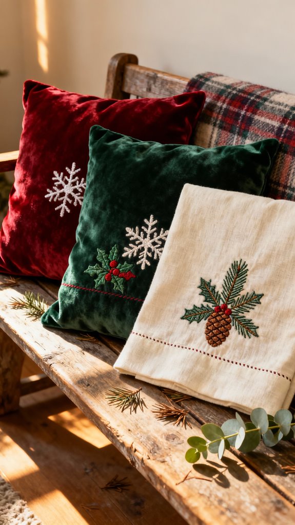 seasonal festive pillowcase sewing
