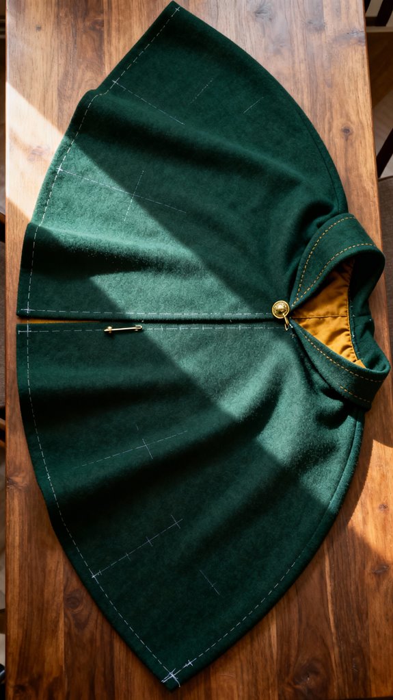semi circle hooded cape pattern