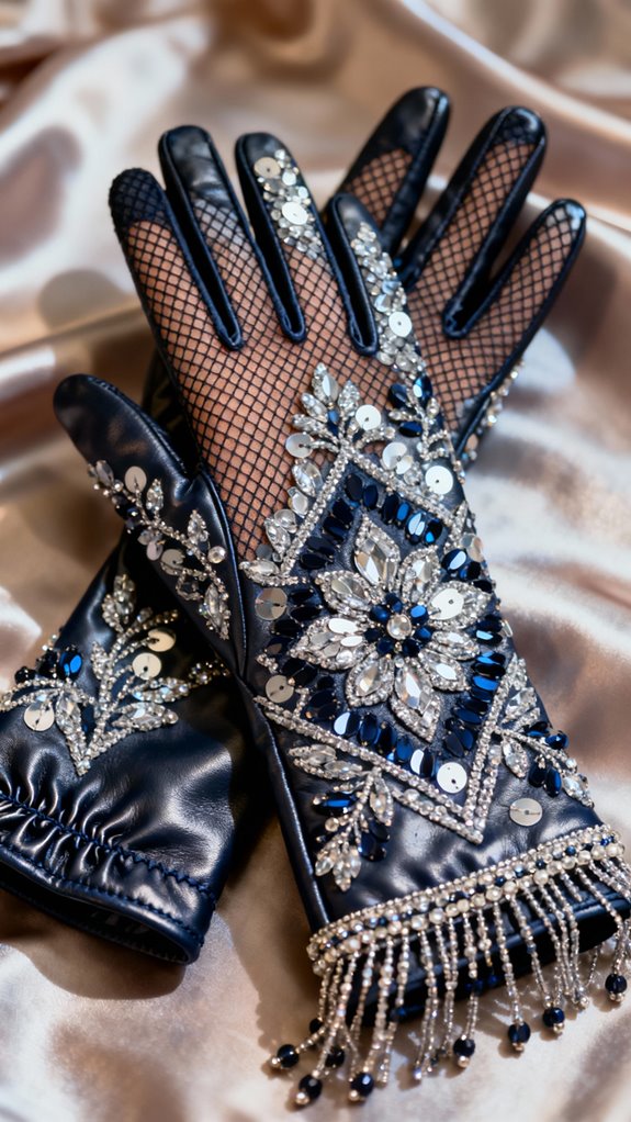 sequined costume glove techniques