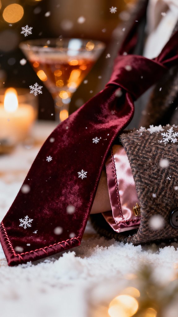 sewing luxurious velvet ties