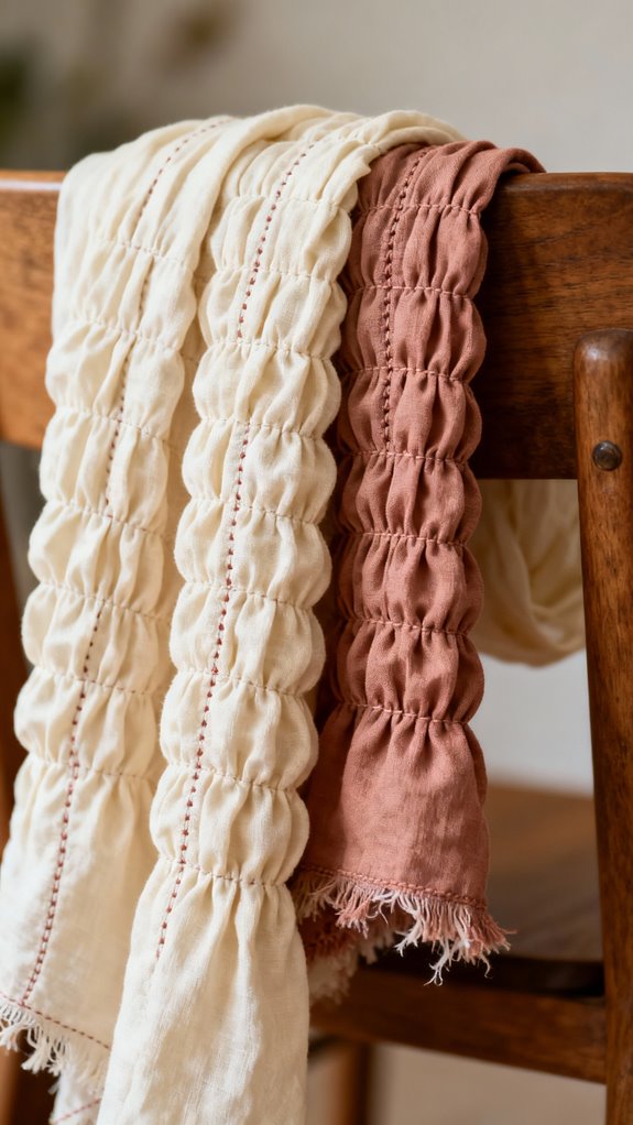 shirred scarf elastic technique