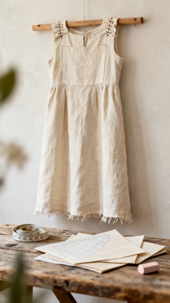simple two rectangle dress sewing